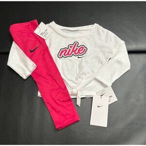 NWT Nike Knotted Tunic & Leggings Set Baby Girls Size 18M